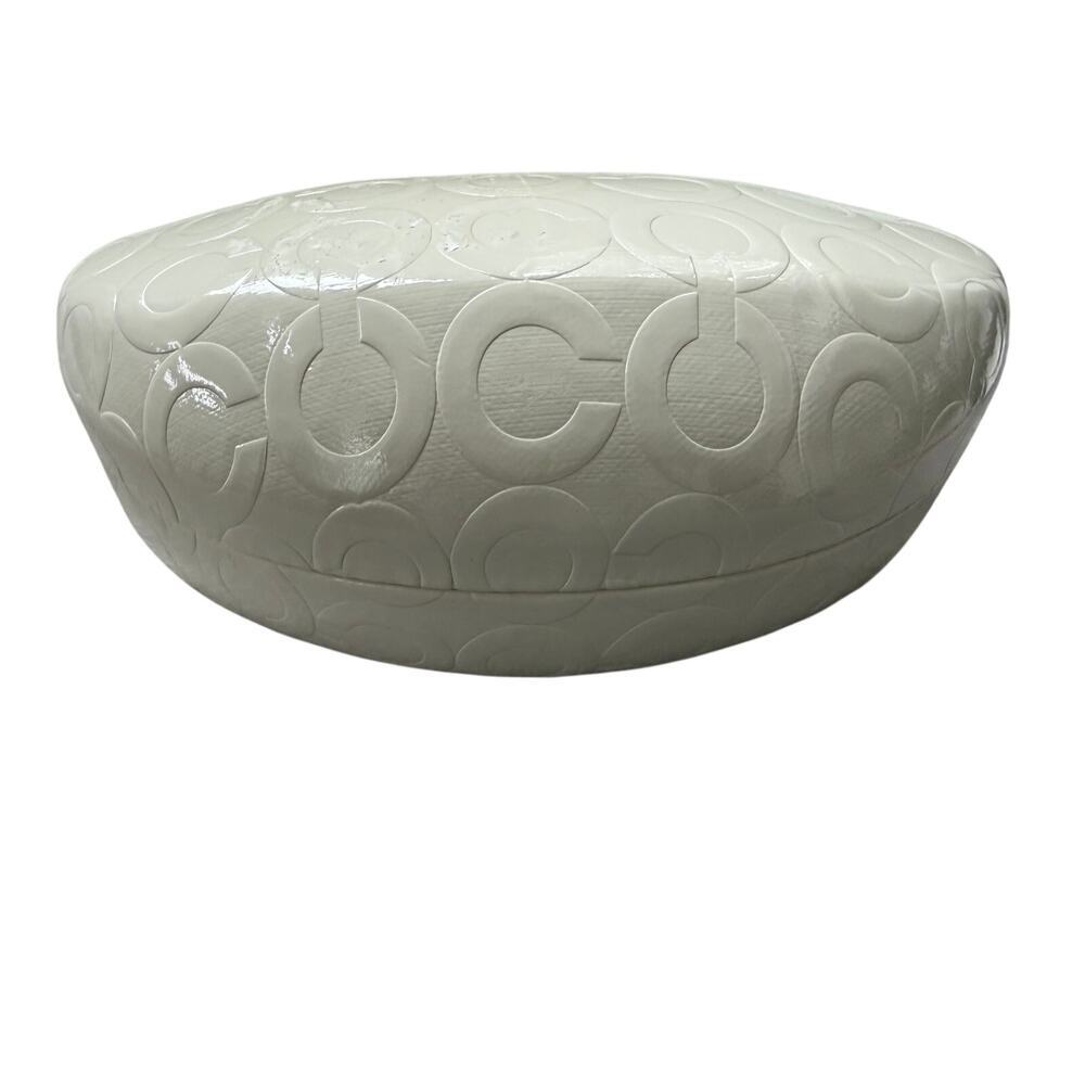 Coach Sunglasses‎ Large Clamshell Cream/White Case